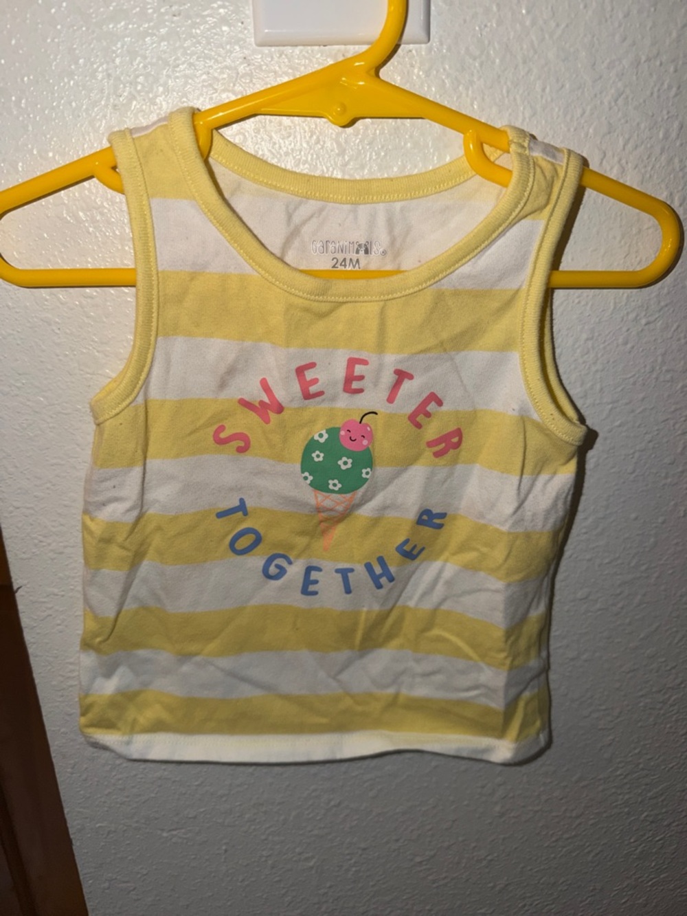 Garanimals Yellow & White Striped Ice Cream Tank